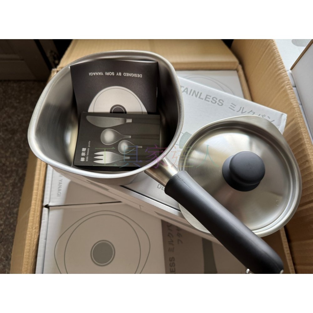 日本製 柳宗理 平底鍋 現貨 不鏽鋼 牛奶鍋 片手鍋 單柄鍋 附蓋 22cm 18-8 霧面 三合鋼 IH專用-規格圖8