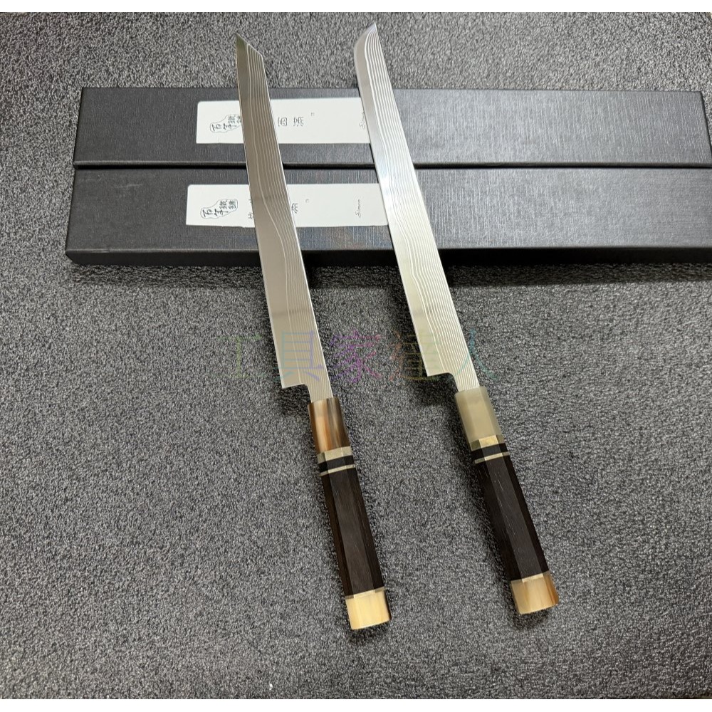 「工具家達人」 竹山 西滿 300mm 刺身先丸 次身切付 筋引刀 料理刀 肉刀 引筋刀 生魚片刀 劍形 柳刃-細節圖6