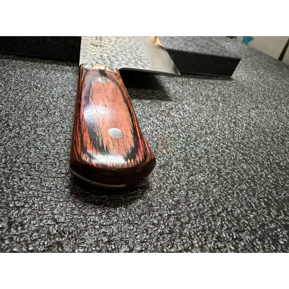「工具家達人」現貨 堺孝行中華片刀  33層 槌印 大馬士革紋 VG-10 195mm 07403 菜刀 料理刀 日本製-細節圖4