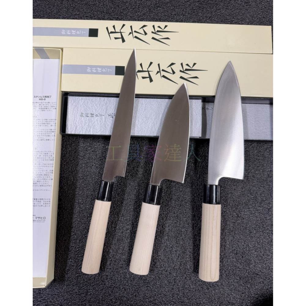 「工具家達人」日本製 正廣左手 MS-8 出刃 魚刀 ST 生魚片刀 柳刃 左手 和包丁-細節圖7
