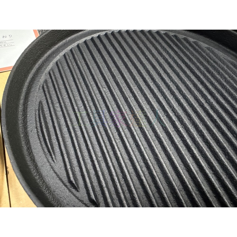 工具家達人 日本製 南部鐵器 雙耳 池永鐵工 烤盤 鑄鐵鍋 生鐵鍋 煎鍋 池永 牛排烤肉鍋 鐵鍋 烤肉盤 114486-細節圖3
