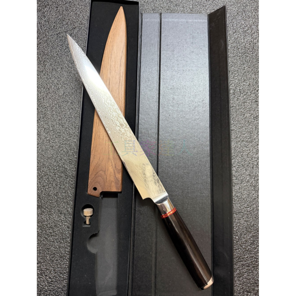 「工具家達人」 西滿 大馬士革 VG-10 8寸 柳刃 沙西米 生魚片 生魚片刀 魚刀 壽司刀 薄刃 大馬士革鋼-細節圖6