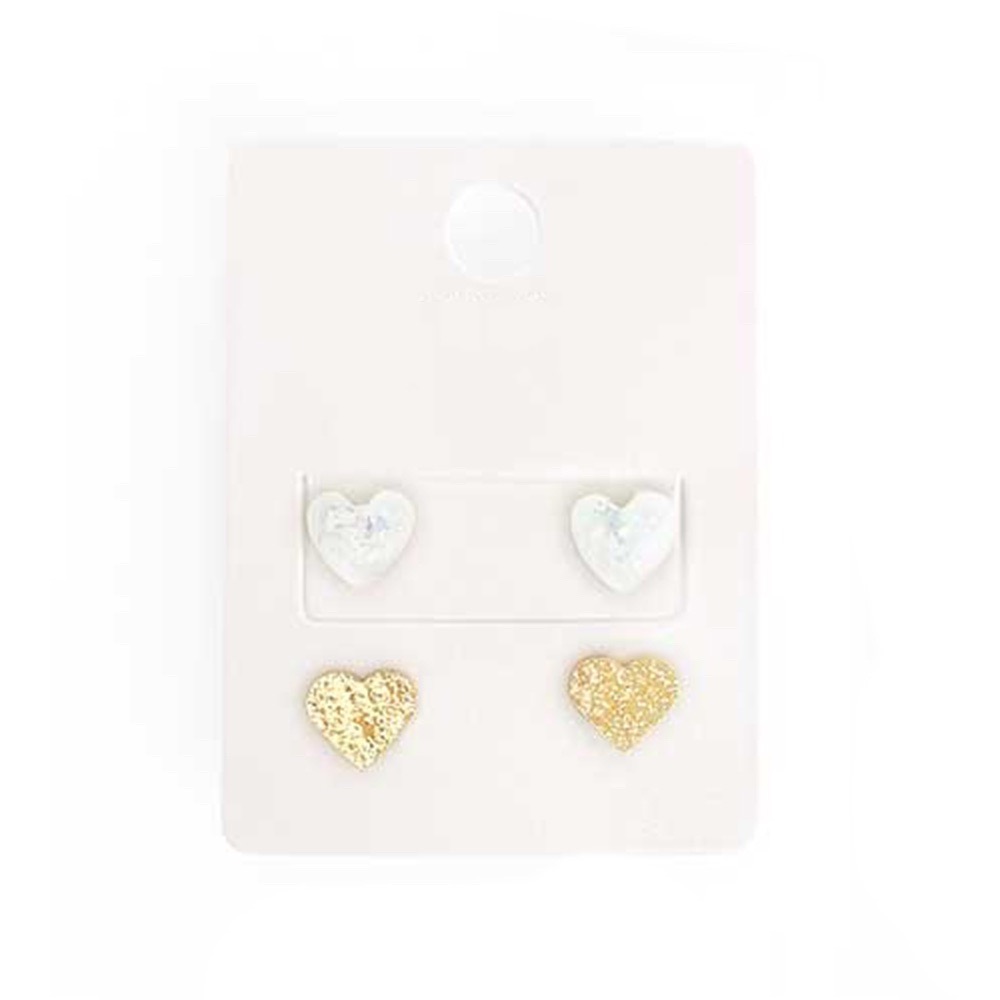 極光心形套裝鈦耳環-細節圖5