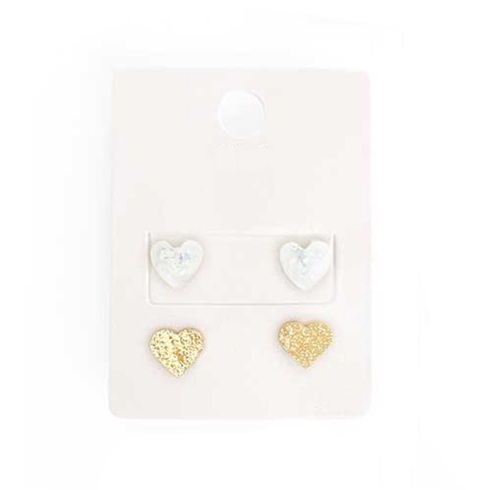 極光心形套裝鈦耳環-規格圖5