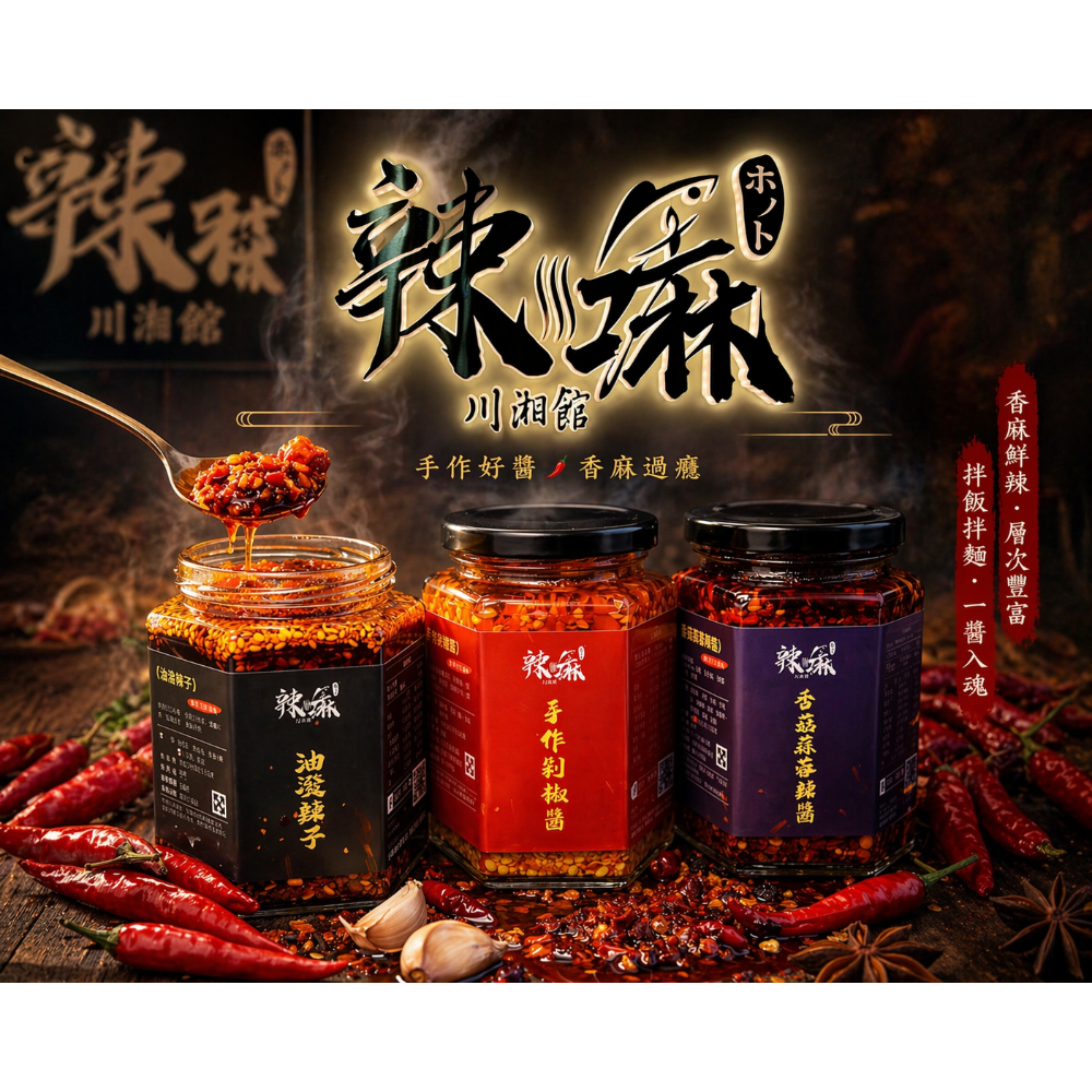 辣嘛川湘館 辣椒醬  手作剁椒醬 香菇蒜蓉 油潑辣子 剁椒魚辣椒醬 辣油-細節圖5