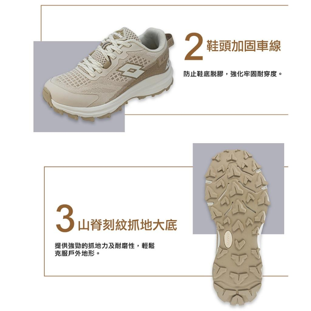 【LOTTO 義大利】女鞋 草綠色 樂野 戶外 徒步鞋 寬楦設計 無縫編織 鞋頭加固車線 防臭抗菌鞋墊 透氣 舒適 耐磨-細節圖6