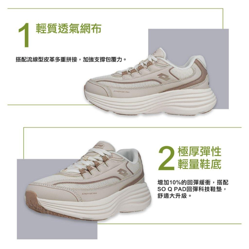 【LOTTO 義大利】女鞋 深藍 NUVOLA 2 健走運動鞋 輕質透氣網布 彈性輕量 反光設計-細節圖6