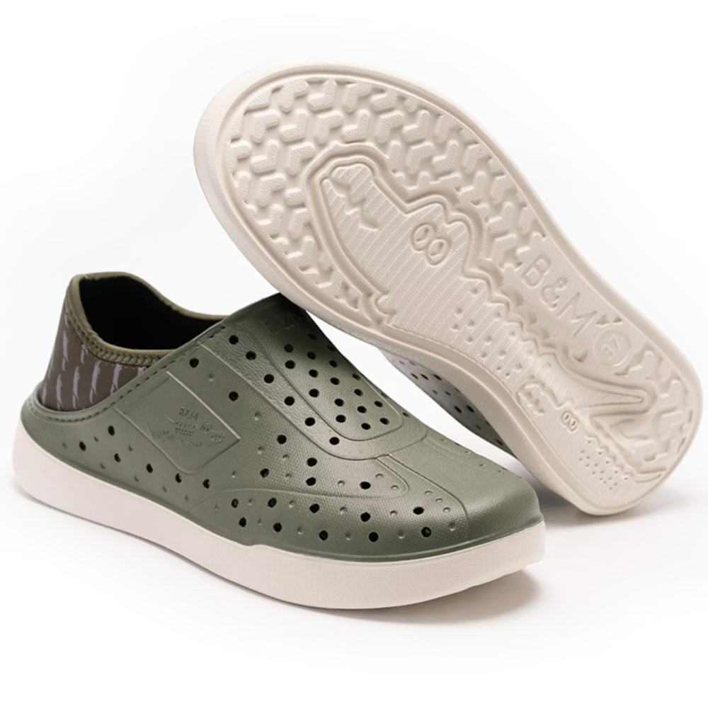 【母子鱷魚】軟式後踩鞋 男女鞋 EVA軟Q材質 透氣穿孔鞋面 鱷魚紋大底 減震 防臭 可手洗-規格圖9