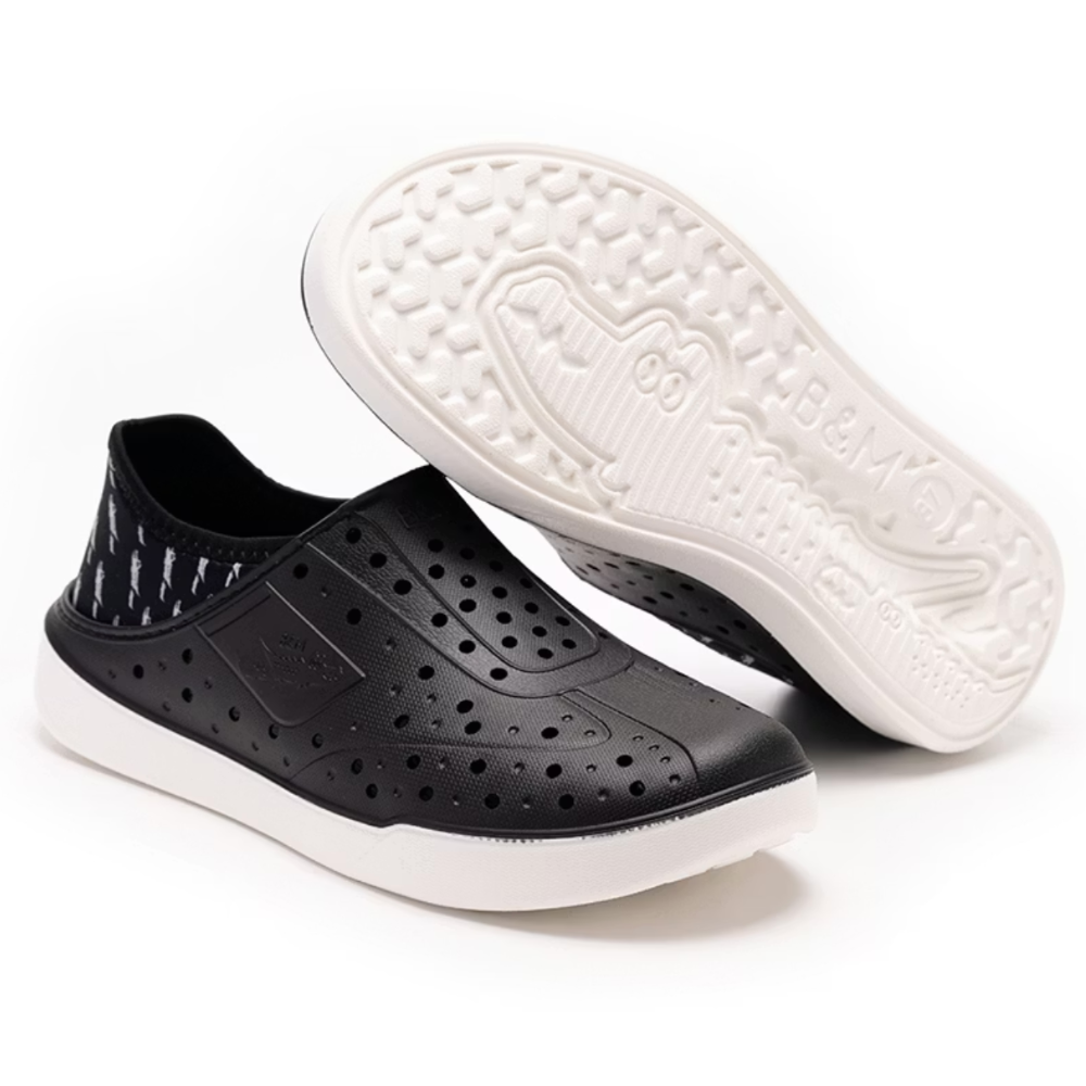 【母子鱷魚】軟式後踩鞋 男女鞋 EVA軟Q材質 透氣穿孔鞋面 鱷魚紋大底 減震 防臭 可手洗-規格圖9