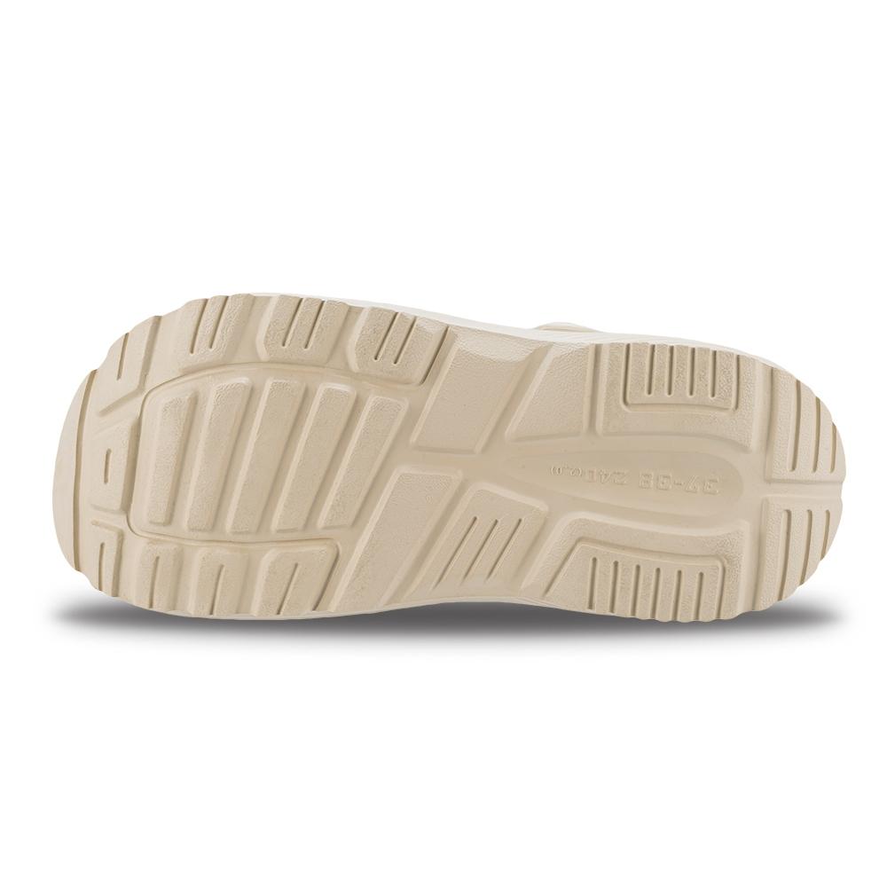 【LOTTO 義大利】女鞋 燕麥色 厚奶霜洞洞鞋 輕量材質 舒適Q彈 五公分增高厚中底 五公分增高厚中底 隨意搭配穿搭-細節圖3