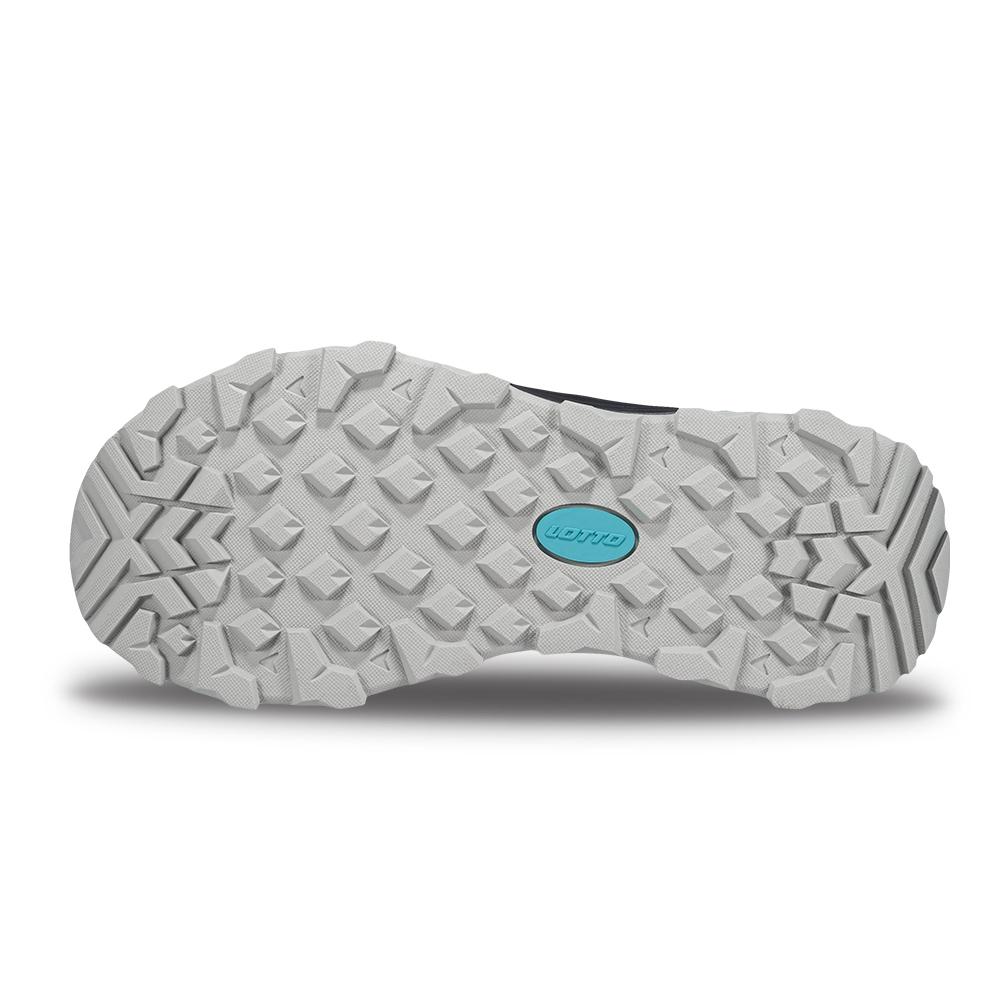 【LOTTO 義大利】女鞋 黑色 CT330 防潑水 登山鞋 寬楦設計 鞋面網布 鞋頭橡膠片材質 抗菌防臭鞋墊-細節圖3