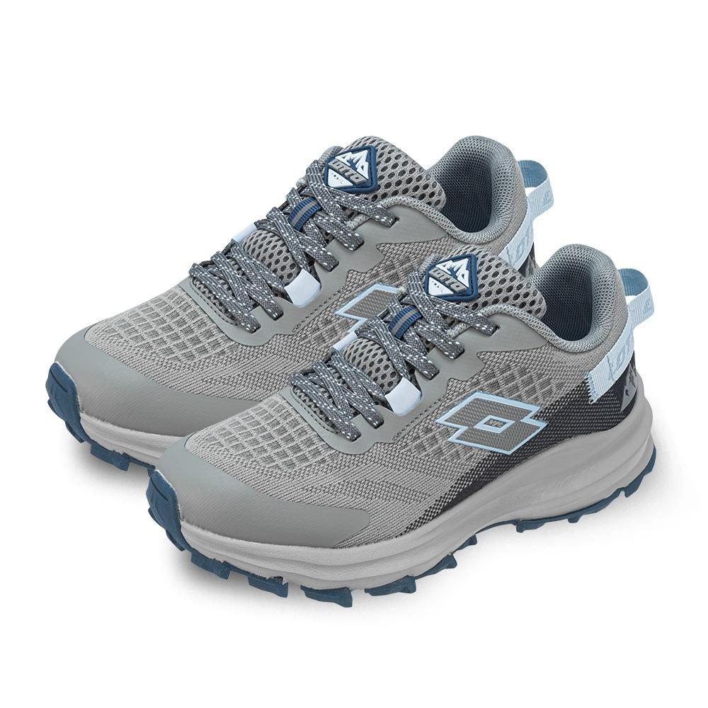 【LOTTO 義大利】女鞋 灰水藍色 樂野戶外 徒步鞋 寬楦設計 無縫編織 鞋頭加固車線 防臭抗菌鞋墊 透氣 舒適 耐磨-細節圖2
