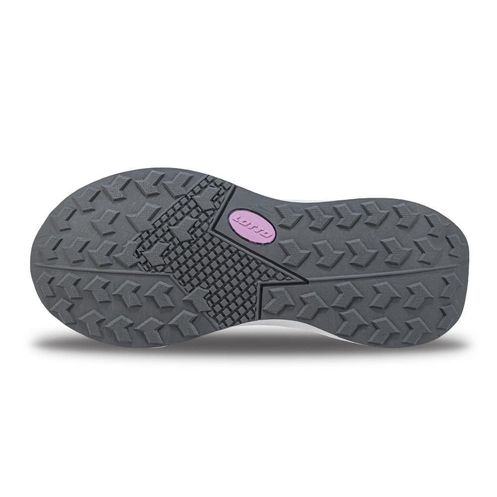 【LOTTO 義大利】女鞋 灰紫 躍彈避震路跑鞋 彈性網布 散熱透氣 爆米花鞋墊 超Q彈輕量 橡膠材質 反光材質-細節圖3