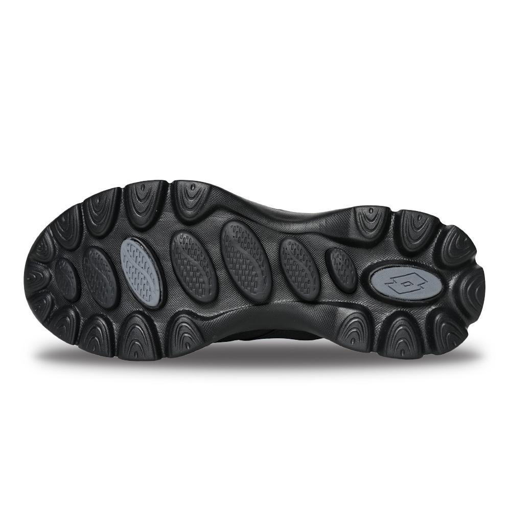 【LOTTO 義大利】女鞋 全黑 樂活健走鞋 套入式鞋款 穿脫容易 高彈力發泡材質 回彈科技鞋墊-細節圖3