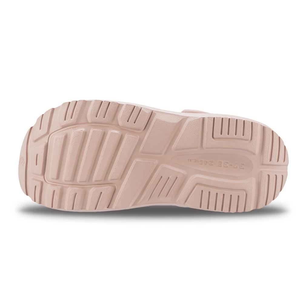 【LOTTO 義大利】女鞋 粉紅色 厚奶霜洞洞鞋 輕量材質 舒適Q彈 五公分增高厚中底 五公分增高厚中底 隨意搭配穿搭-細節圖3