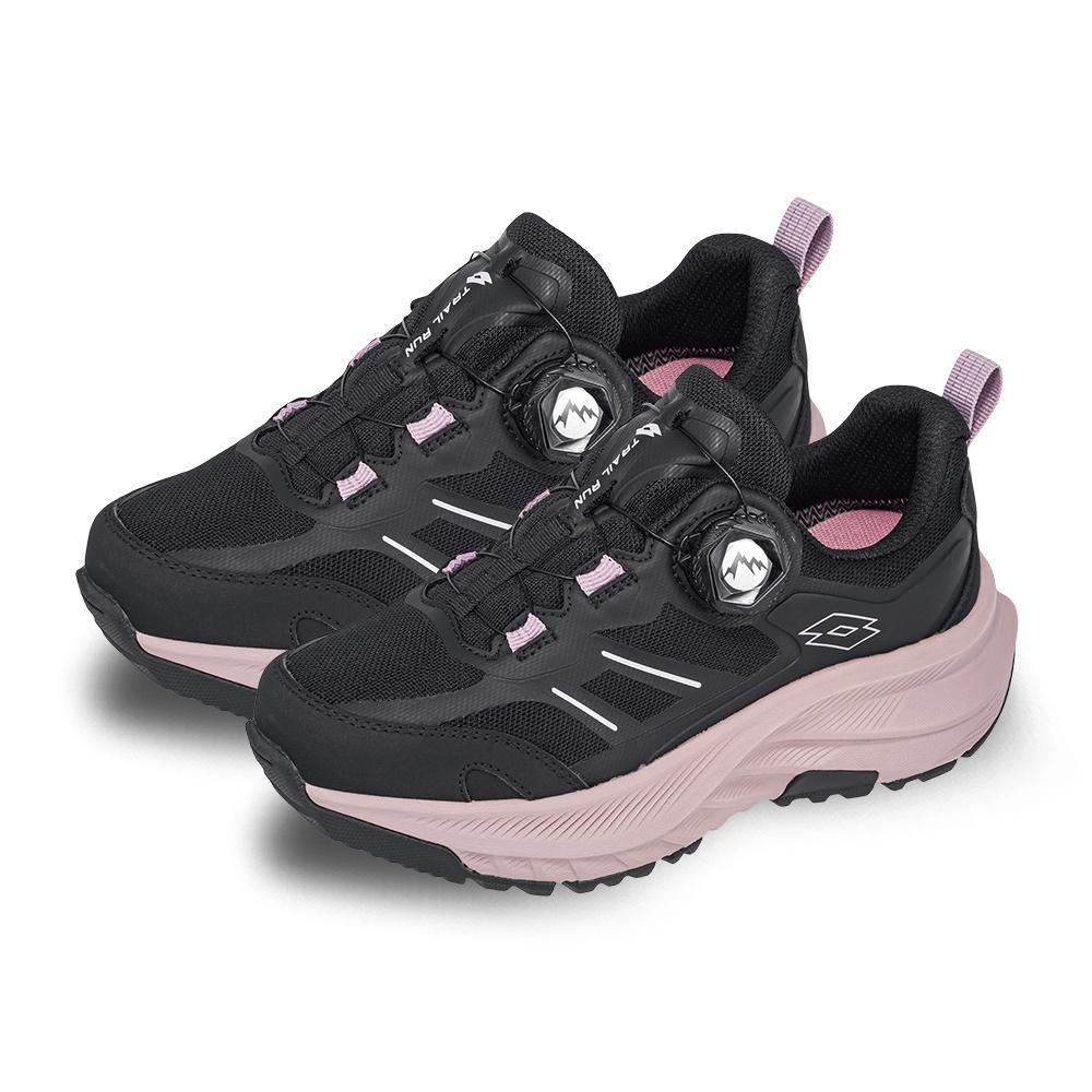 【LOTTO 義大利】女鞋 黑粉色 CTRW1 探野靜態 防水戶外 健行鞋 寬楦設計 免綁帶轉扣 乳膠鞋墊 足弓支撐-細節圖2