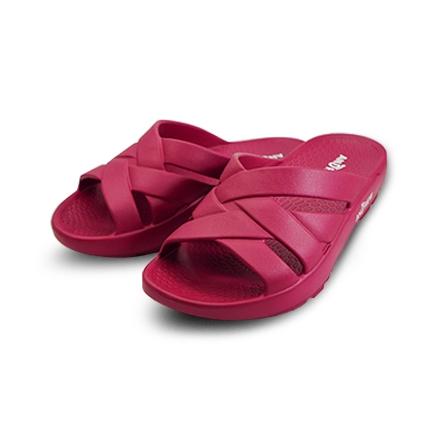 【New Buffalo 牛頭牌】土豆星球 女款 安心拖 葡萄酒紅 人體工學 足弓設計 EVA 一體成型 環保無毒-細節圖2