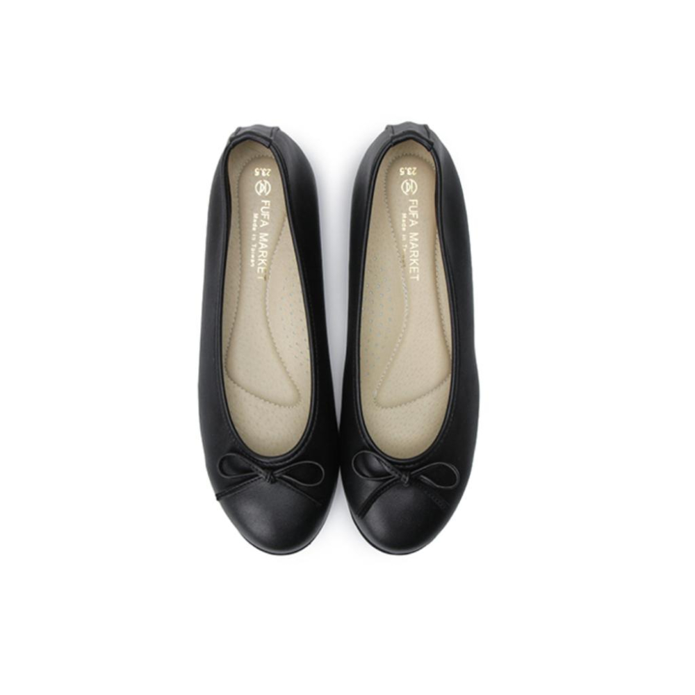 【FUFA 富發牌】溫柔派蝴蝶結娃娃鞋 黑/白/粉/杏 平底設計 好穿百搭 真皮乳膠鞋墊 久站久走必備！-細節圖7