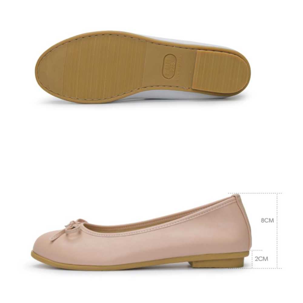 【FUFA 富發牌】溫柔派蝴蝶結娃娃鞋 黑/白/粉/杏 平底設計 好穿百搭 真皮乳膠鞋墊 久站久走必備！-細節圖8