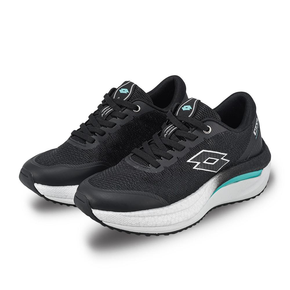 【LOTTO 義大利】女鞋 黑 ARCH760 MAX弓跑鞋 簍空編織技術 足弓支撐懸架 輕彈緩震 透氣鞋墊-細節圖2