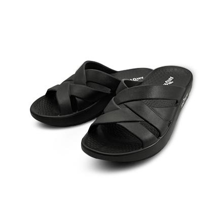 【New Buffalo 牛頭牌】土豆星球 男女款 安心拖 黑色 人體工學 足弓設計 EVA 一體成型 環保無毒-細節圖2