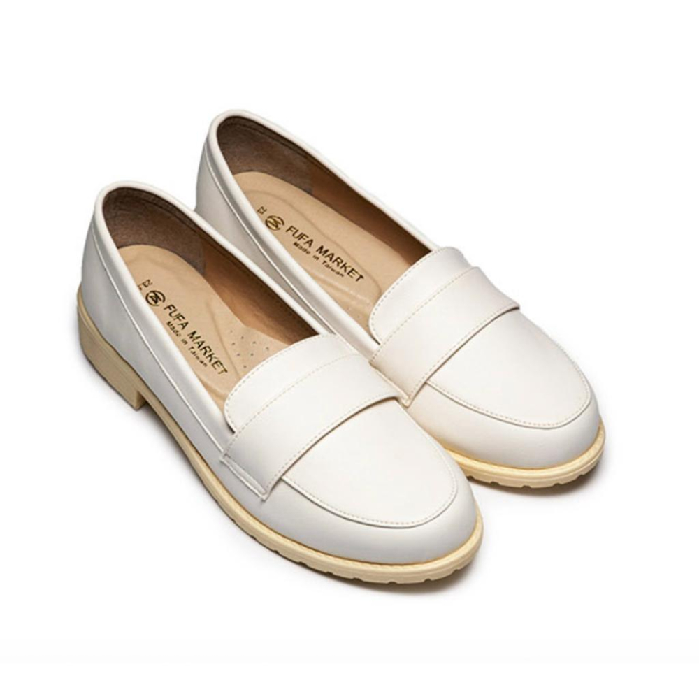 【FUFA 富發牌】典雅英倫風氣質樂福鞋 黑/白/杏 經典氣質 優雅跟鞋 學生上班族皆適合-細節圖4