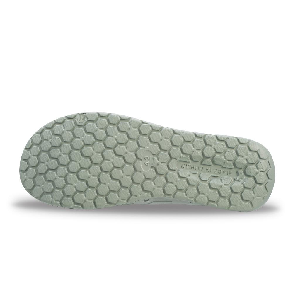 【LOTTO 義大利】男鞋 海藻綠色 Sicily 輕量洞洞鞋 鞋身一體Q彈EVA製成 柔軟舒適 輕盈防水 後跟可踩設計-細節圖3