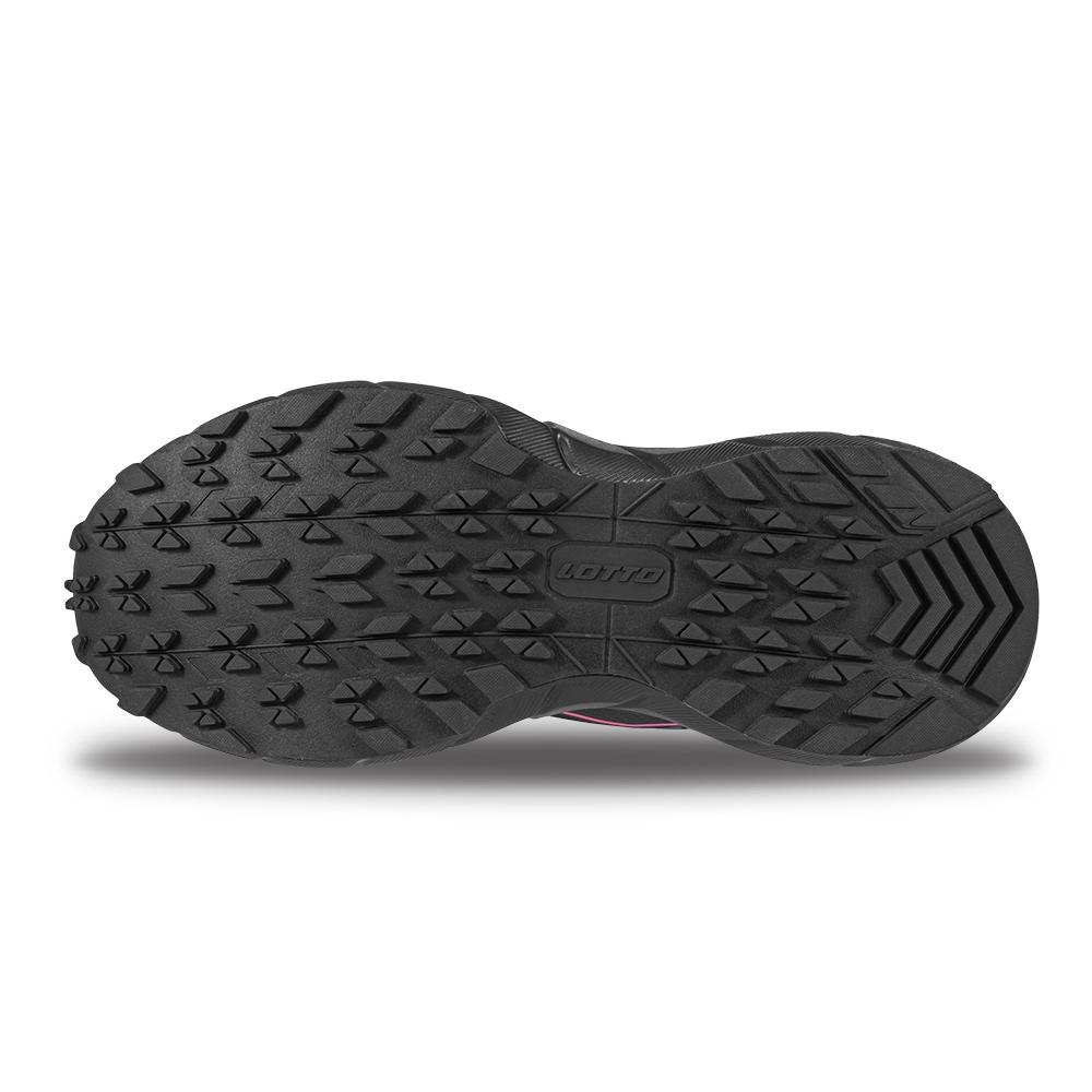 【LOTTO 義大利】女鞋 黑色 T-MAX 全路況 越野跑鞋 寬楦設計 編織網布 乳膠鞋墊 透氣 舒適 耐磨-細節圖3