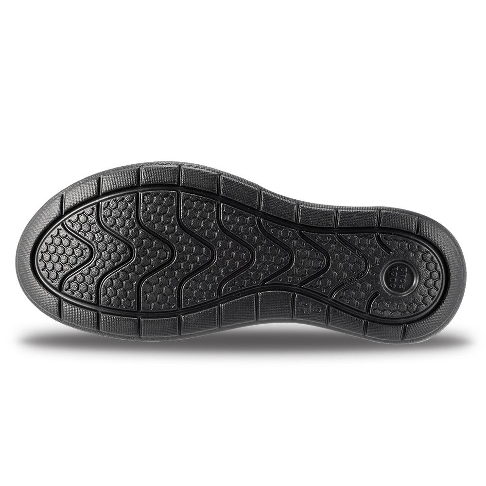 【LOTTO 義大利】男鞋 黑色 ROVER 晴雨穿搭休閒鞋 一體成形雙密度EVA製成 輕盈防水 後跟4cm加厚-細節圖3