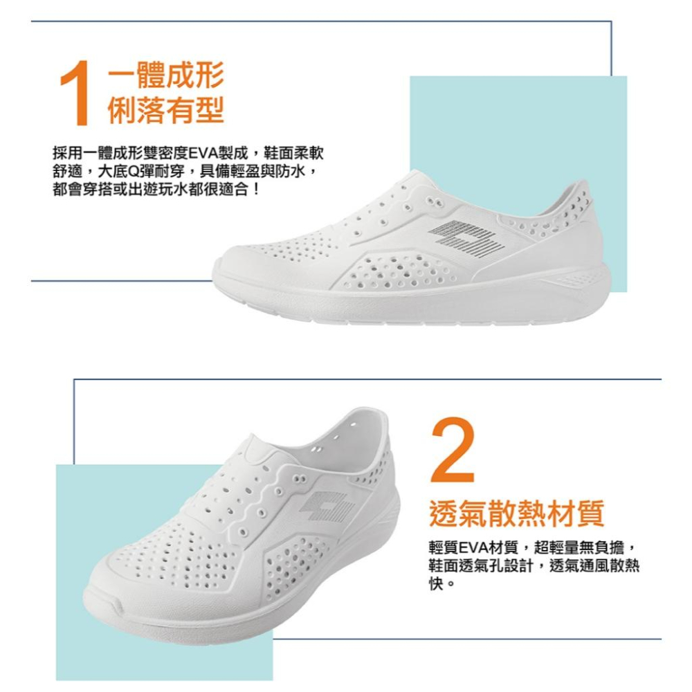 【LOTTO 義大利】男鞋 黑色 ROVER 晴雨穿搭休閒鞋 一體成形雙密度EVA製成 輕盈防水 後跟4cm加厚-細節圖5