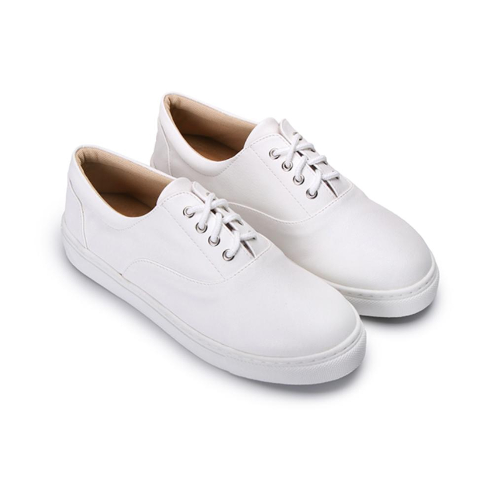 【FUFA 富發牌】文藝小清新綁帶小白鞋 黑/白 全新改版！質感特軟皮革面料 舒適度再提升！加厚柔軟真皮乳膠墊-細節圖4