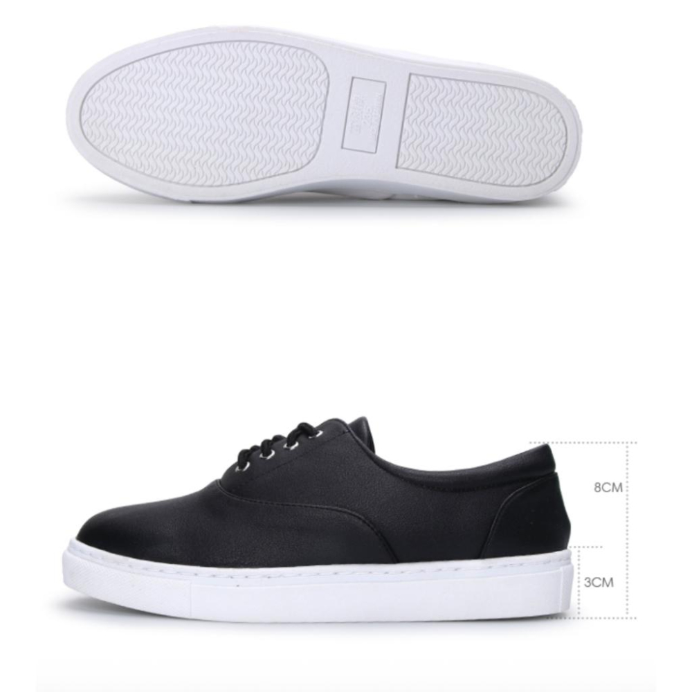 【FUFA 富發牌】文藝小清新綁帶小白鞋 黑/白 全新改版！質感特軟皮革面料 舒適度再提升！加厚柔軟真皮乳膠墊-細節圖7