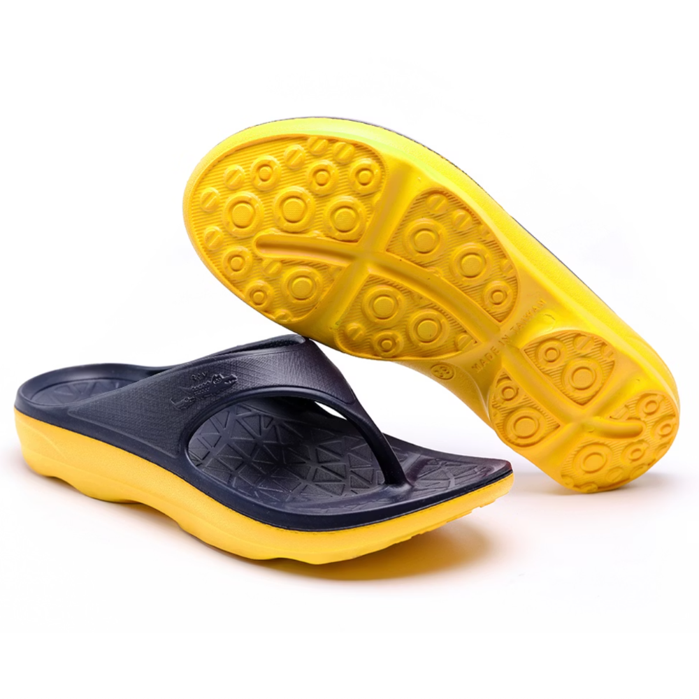 【母子鱷魚】絕色雙Q．雙彈力紓壓y拖 男女鞋 版型偏大 黑色 藍色 白色 卡其 夾腳 拖鞋-規格圖8