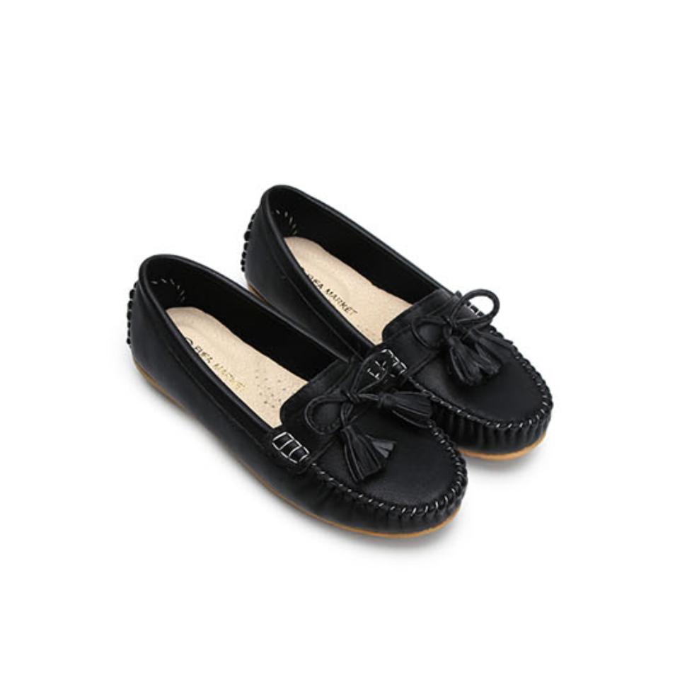 【FUFA 富發牌】MIT日系小清新豆豆鞋 黑/白/粉 針對通勤族和久站 加強內在舒適度 柔軟真皮乳膠墊-細節圖3