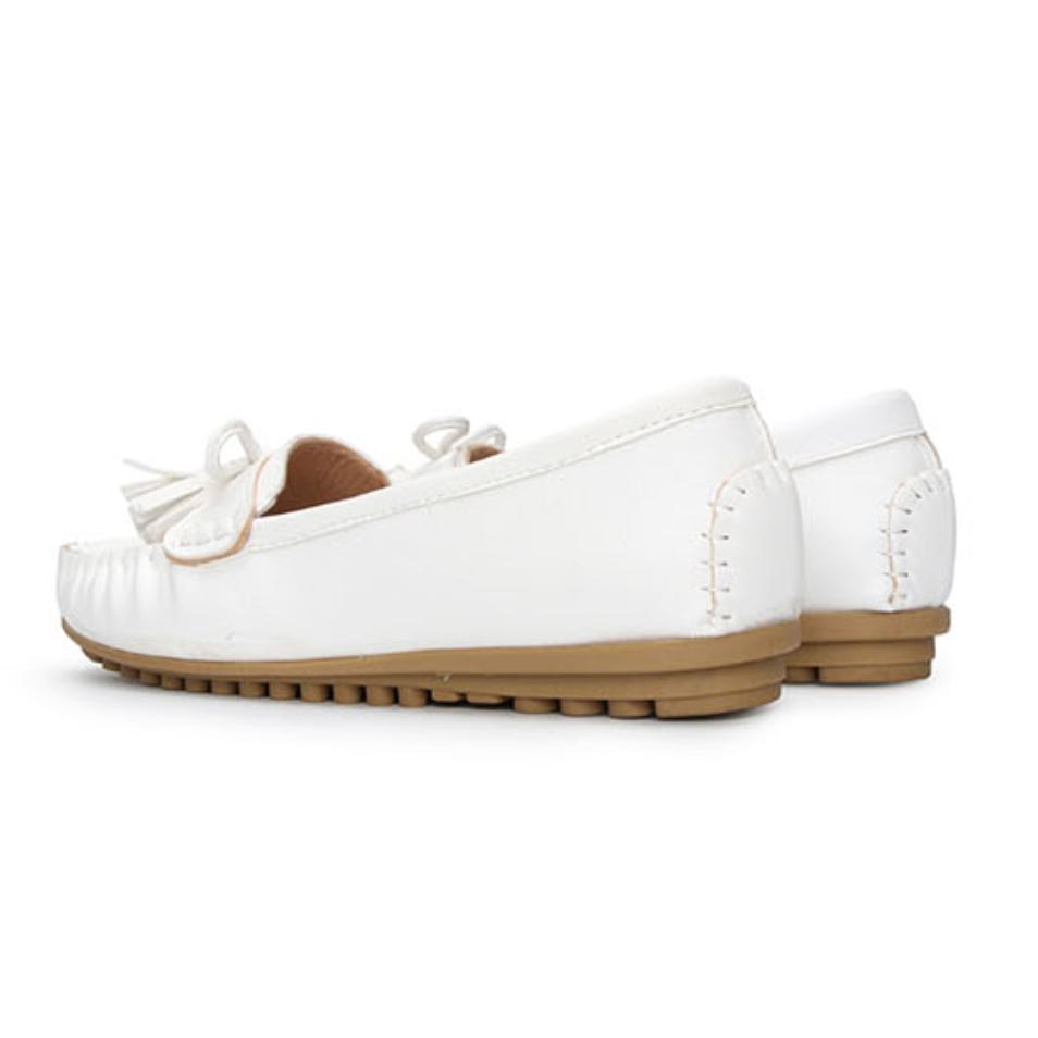 【FUFA 富發牌】MIT日系小清新豆豆鞋 黑/白/粉 針對通勤族和久站 加強內在舒適度 柔軟真皮乳膠墊-細節圖4