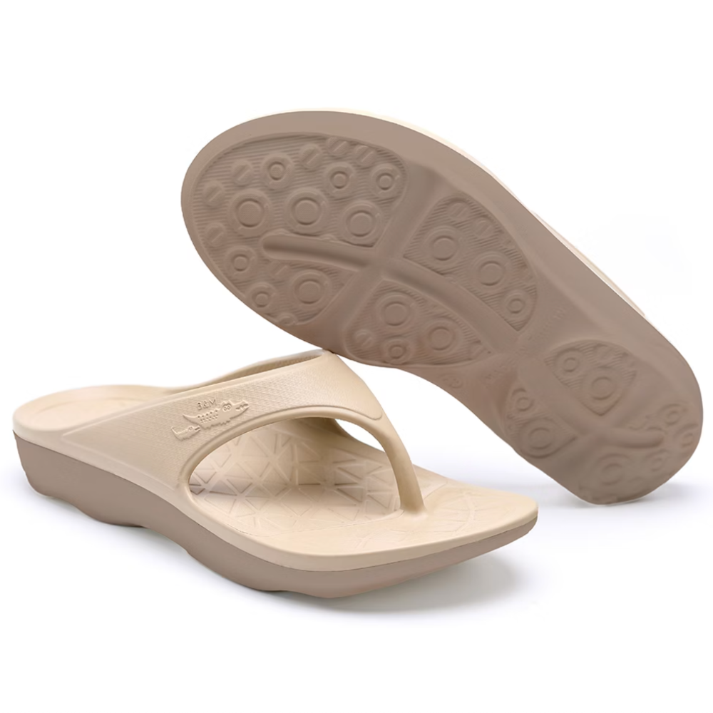 【母子鱷魚】絕色雙Q．雙彈力紓壓y拖 男女鞋 版型偏大 淺黃 淺粉 淺藍 奶茶 白粉 夾腳 拖鞋-規格圖8