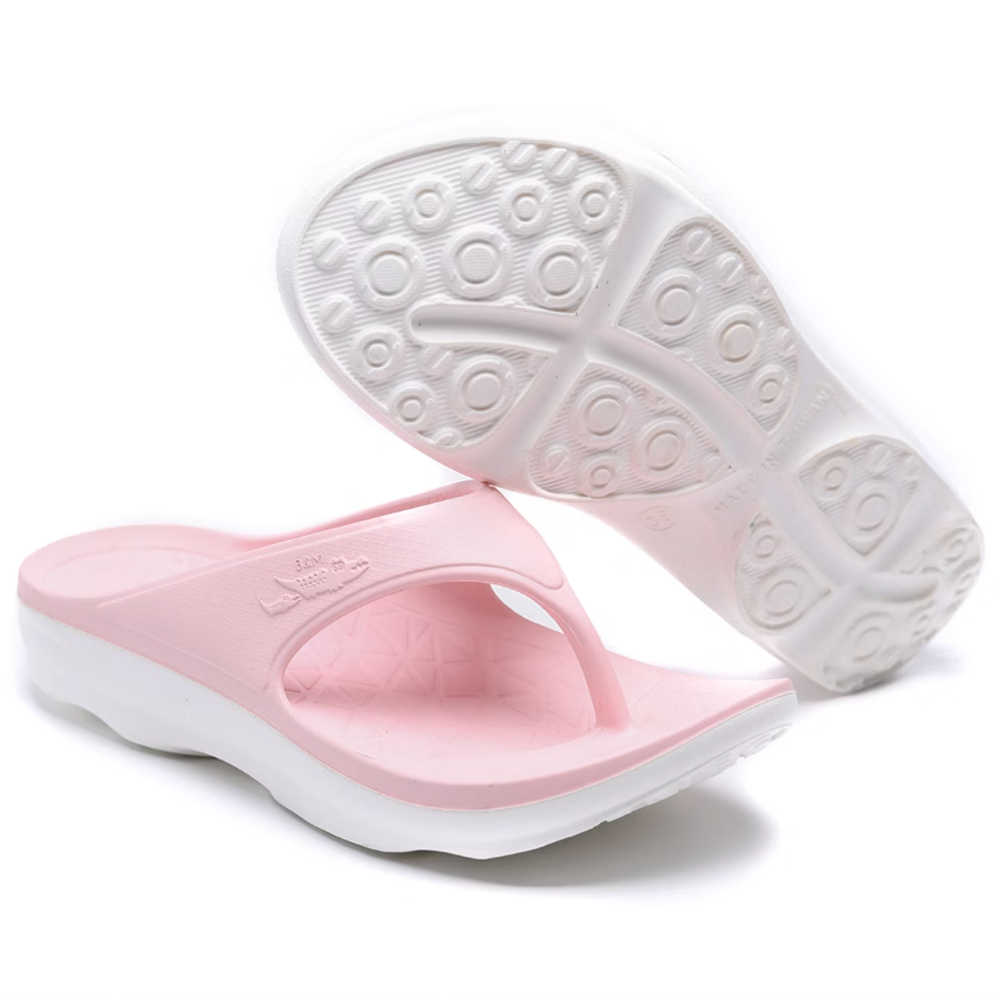 【母子鱷魚】絕色雙Q．雙彈力紓壓y拖 男女鞋 版型偏大 淺黃 淺粉 淺藍 奶茶 白粉 夾腳 拖鞋-規格圖8