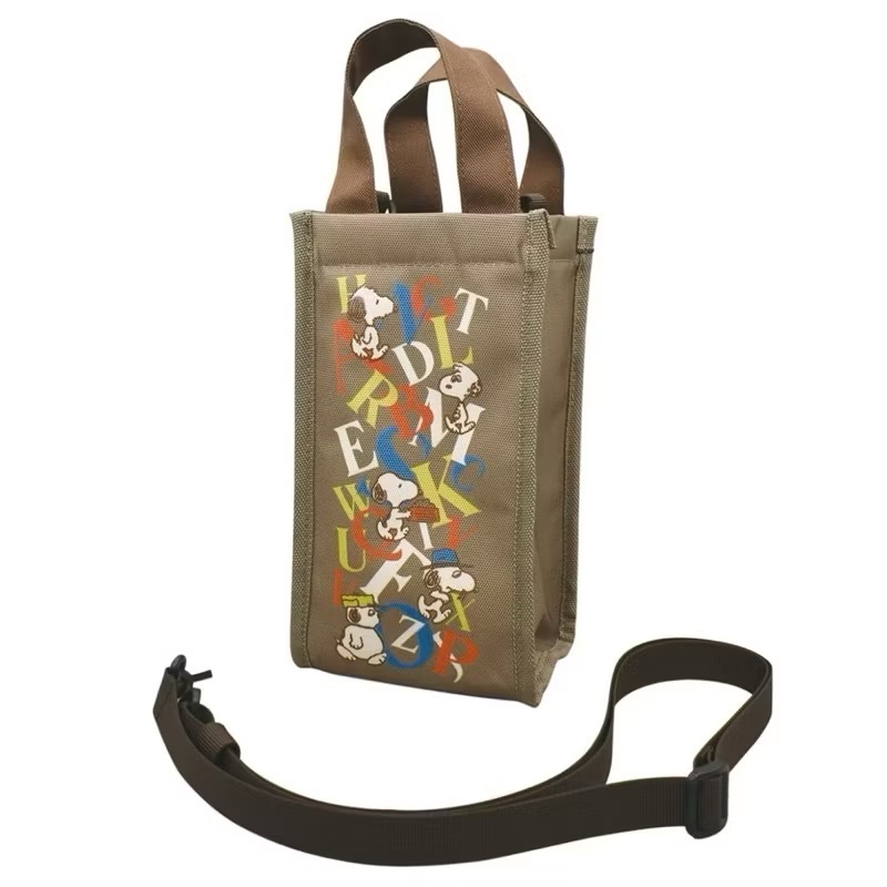 ￼peanuts 大西賢製販 Snoopy 史努比 奧拉夫歐拉夫olaf保溫保冷水壺袋 肩背袋手提袋側背袋 兄弟們飲料袋-細節圖2