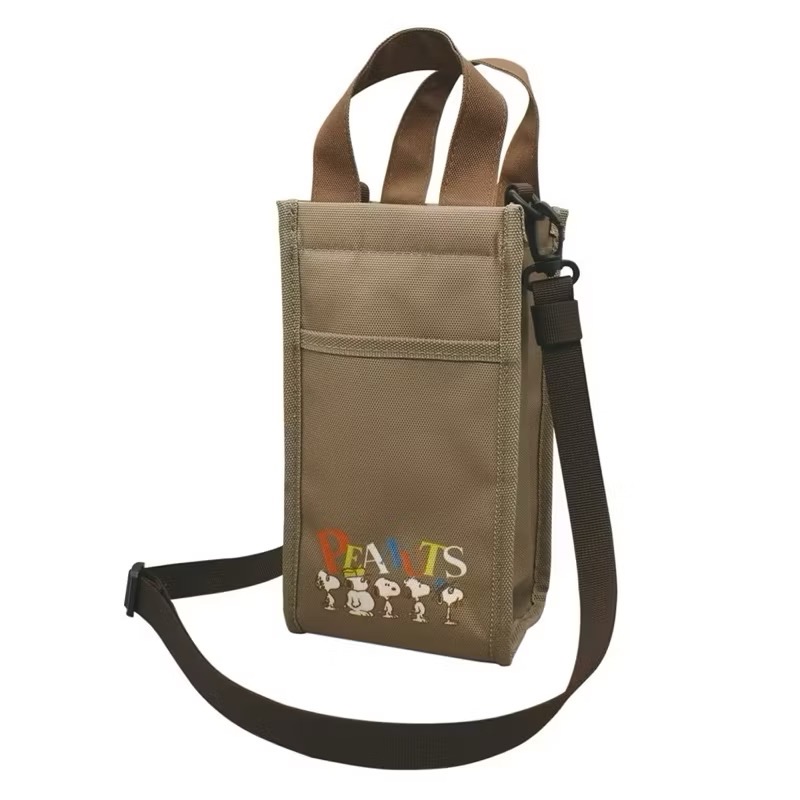 ￼peanuts 大西賢製販 Snoopy 史努比 奧拉夫歐拉夫olaf保溫保冷水壺袋 肩背袋手提袋側背袋 兄弟們飲料袋-細節圖3