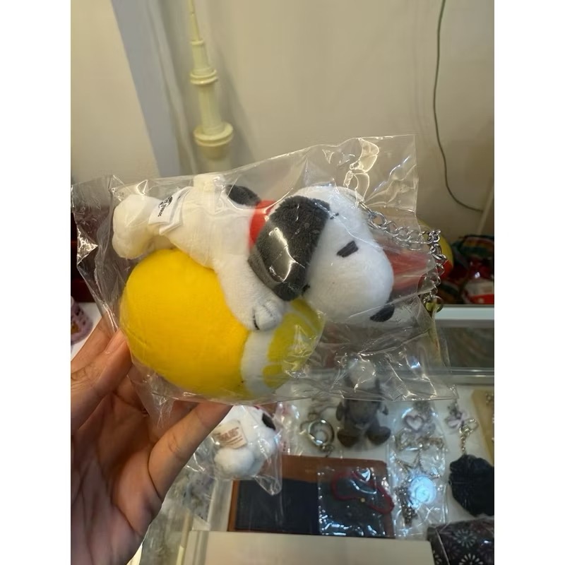 ￼全新限定絕版 usj大阪環球影城 peanuts snoopy史努比檸檬吊飾 鑰匙圈 歐拉夫Olaf-細節圖2