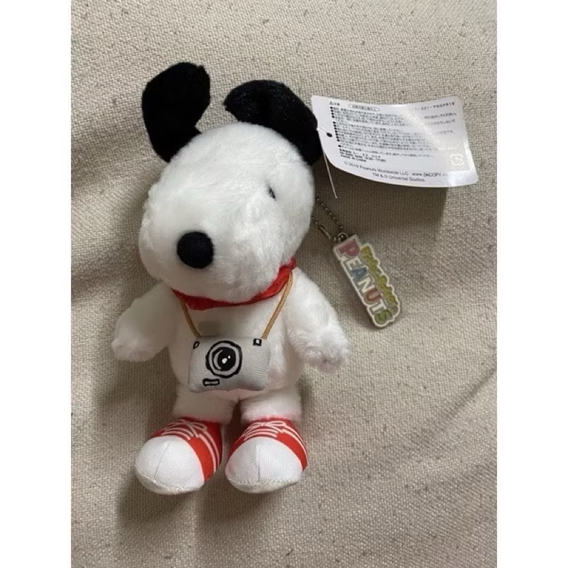 ￼全新 日本 環球 usj  peanuts史努比 snoopy郊遊趣吊飾娃娃 絕版 限量-細節圖2