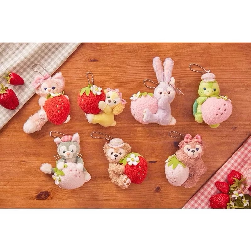 ￼全新現貨 東京迪士尼海洋2024 可琦安 餅乾狗  草莓 系列 絕版 達菲 雪莉玫-細節圖2