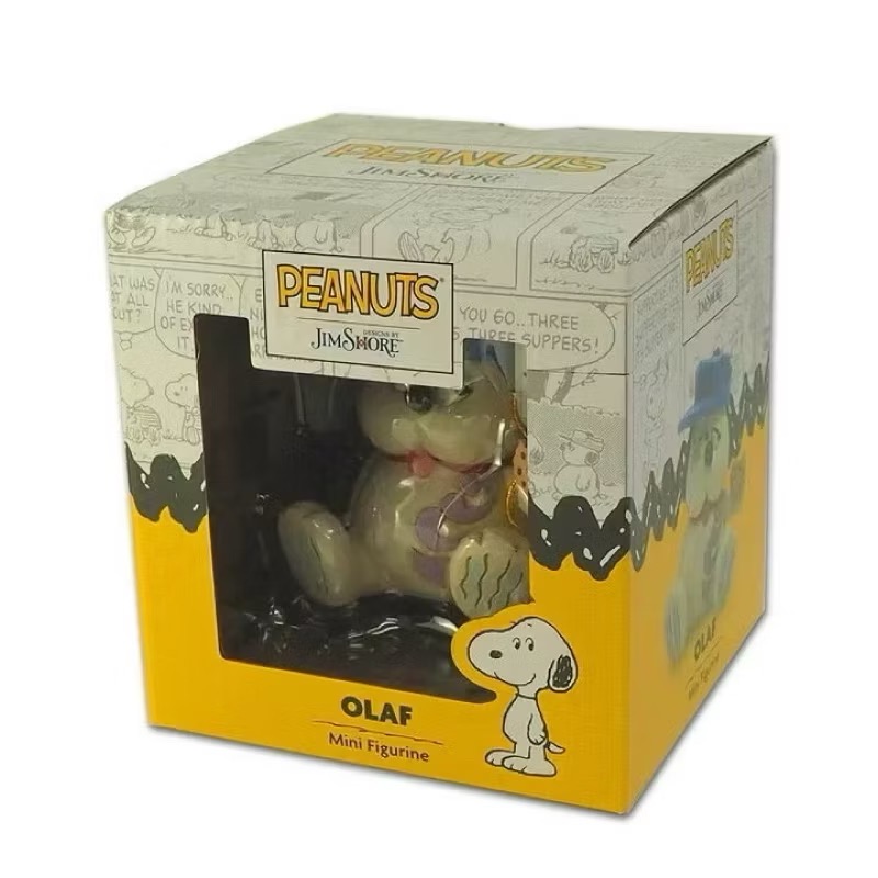 ￼peanuts olaf歐拉夫 奧拉夫snoopy史努比  enesco 雕塑 公仔 吃餅乾 塑像 擺飾 絕版 限量-細節圖4