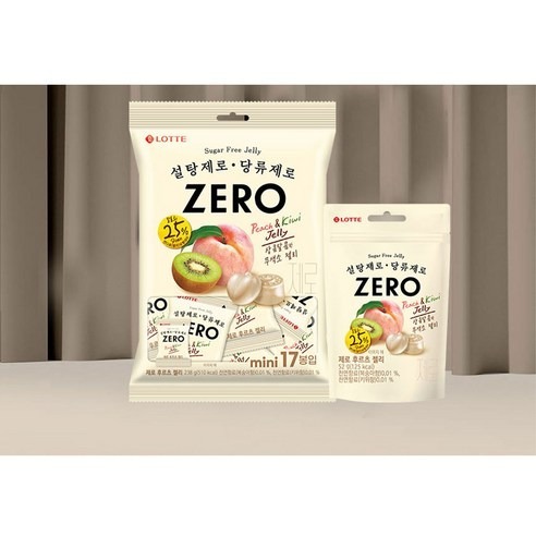 樂天 LOTTE - Zero水果軟糖(奇異果及水蜜桃風味)-細節圖2