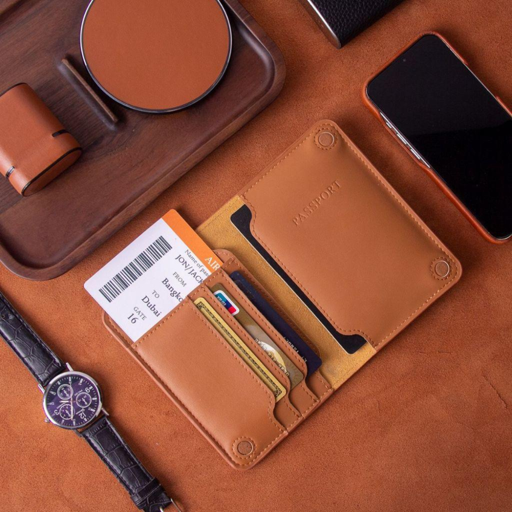 MOLISS｜派瑞手工真皮護照夾 自動磁吸不怕掉 防盜刷防感應 護照本皮套 護照保護套 皮革護照夾 機票夾  禮物 送禮-細節圖3