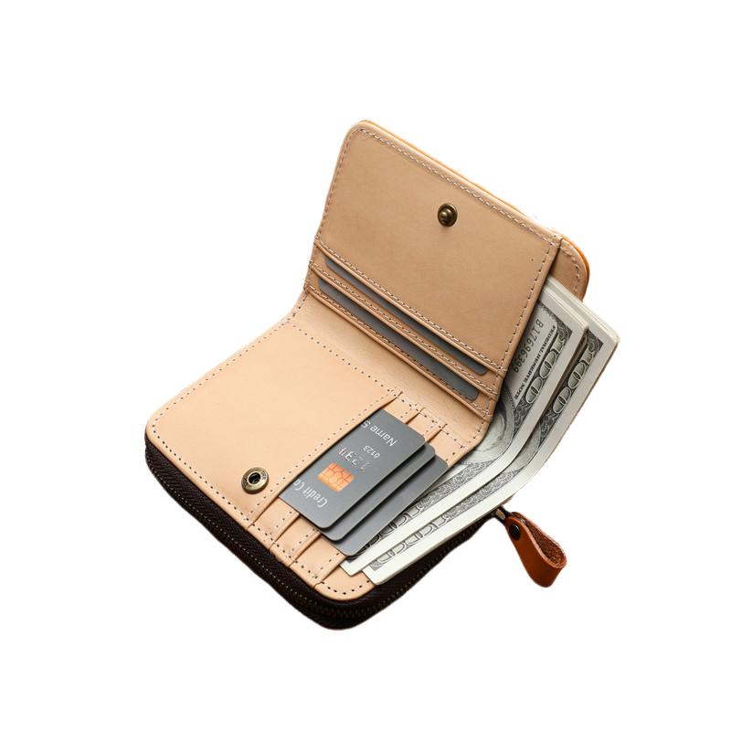 MOLISS｜追憶植物糅真皮中夾 多卡層皮夾 真皮皮件 真皮錢包 小牛皮 手工製 短夾 中夾 皮夾 錢包 財布 禮物-細節圖2