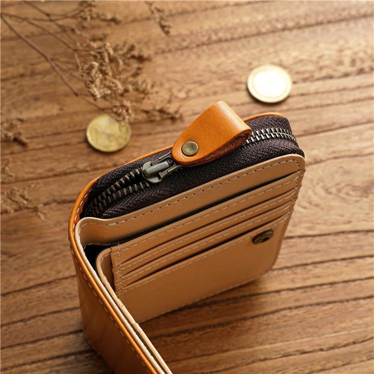 MOLISS｜追憶植物糅真皮中夾 多卡層皮夾 真皮皮件 真皮錢包 小牛皮 手工製 短夾 中夾 皮夾 錢包 財布 禮物-細節圖5