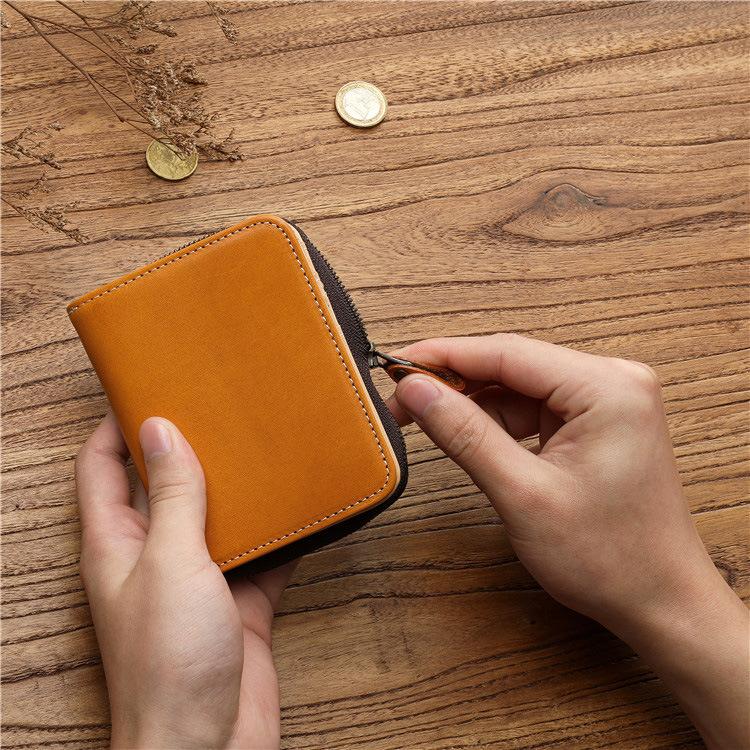 MOLISS｜追憶植物糅真皮中夾 多卡層皮夾 真皮皮件 真皮錢包 小牛皮 手工製 短夾 中夾 皮夾 錢包 財布 禮物-細節圖7