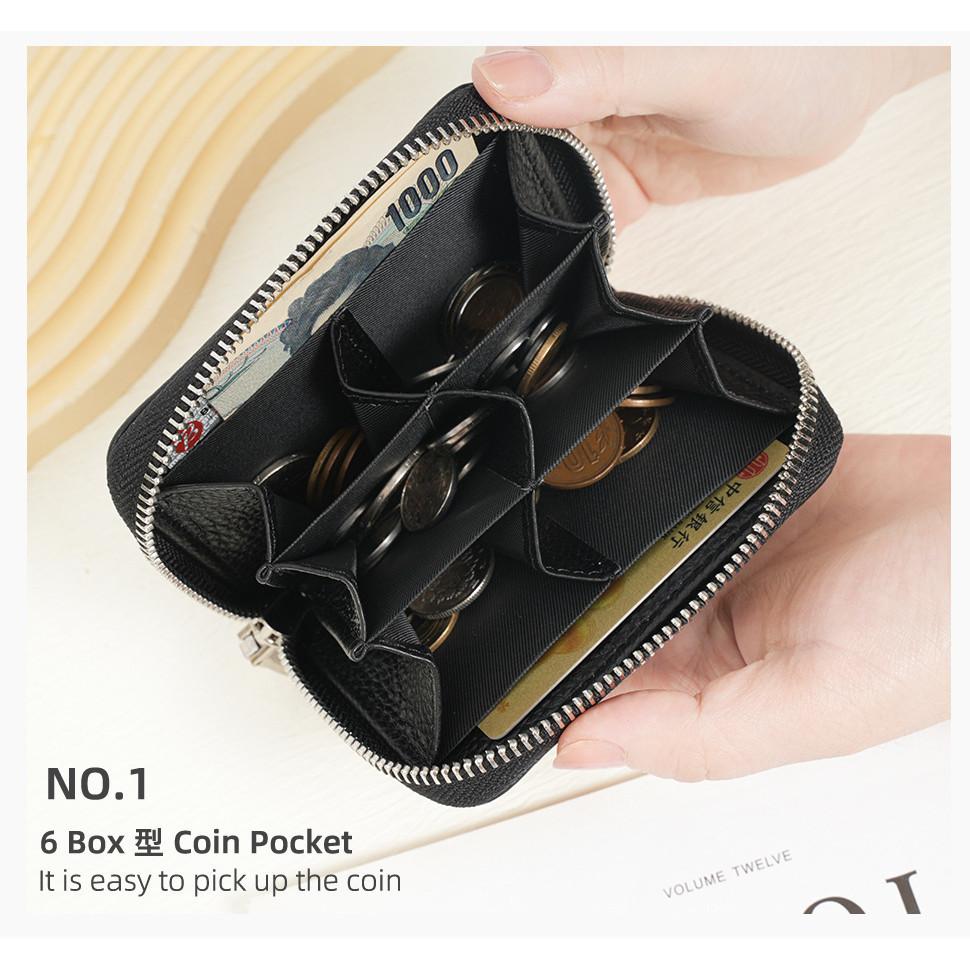 MOLISS｜日幣六格零錢包 RFID防盜刷感應 快取外卡層 真皮錢包 日本錢包 零錢收納 旅行錢包  財布 硬幣 短夾-細節圖2