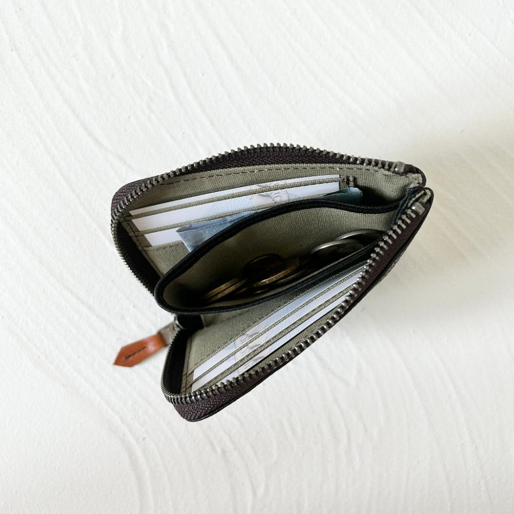 MOLISS｜希爾紋理 L拉鍊質感真皮錢包 頭層牛皮 手作質感 零錢包 鑰匙包 皮夾 短夾 錢包 真皮 小包 禮物 男女-細節圖6